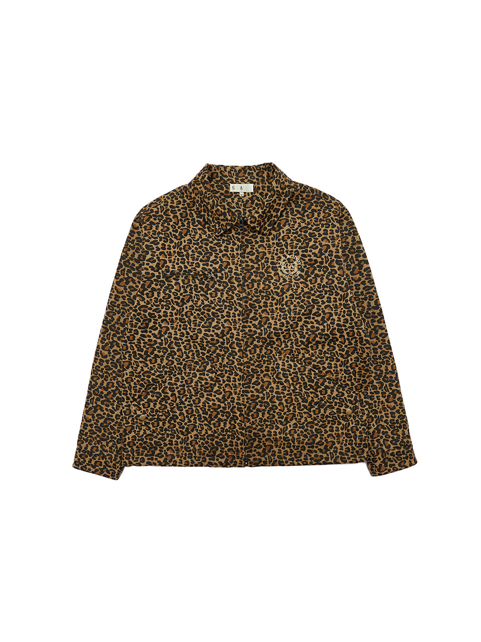 Zip Collar Jacket Leopard
