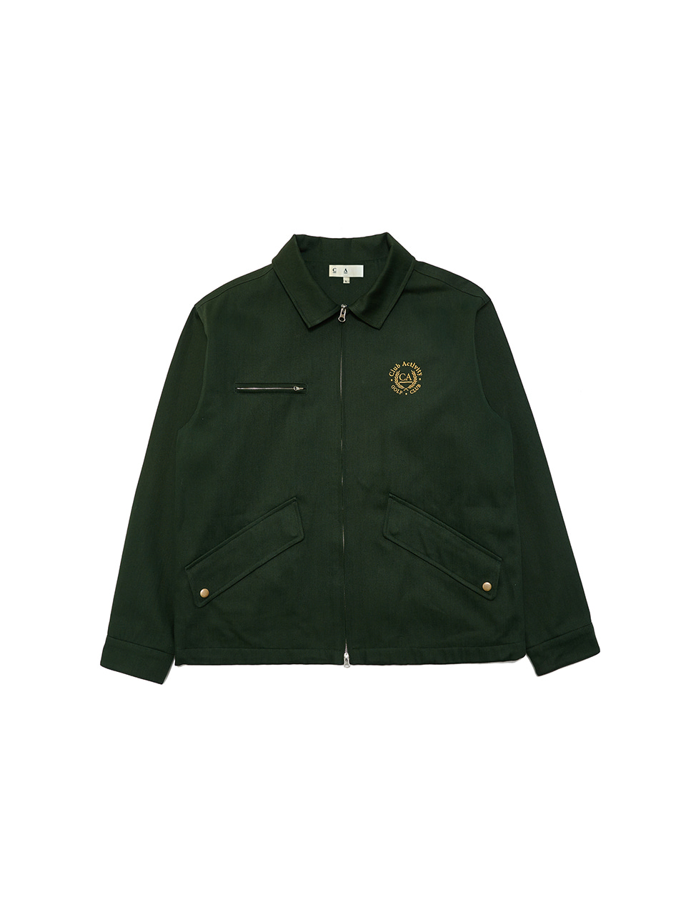 Zip Collar Jacket Green